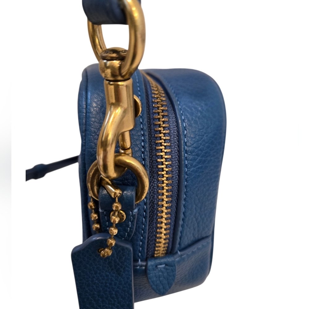 Coach 2020 Leather Mini Camera 16 Blue Crossbody Bag - Picture 12 of 13